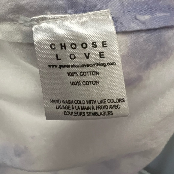 Generation Love lilac tie dye mini dress with ruffle details and tiers sz M EUC - Picture 5 of 11